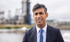Rishi Sunak at the Shell plant in Peterhead on 31 July.