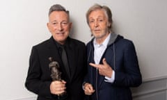 Bruce Springsteen and Paul McCartney at the Ivor Novello awards.