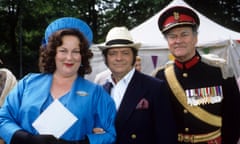 Moray Watson as the brigadier, right, with David Jason as Pop Larkin and Pam Ferris as Ma in The Darling Buds of May, 1992.