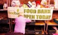 A volunteer at the food bank at Ibrox Parish Church, Glasgow