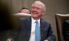 Jeff Sessions<br>FILE - In this May 9, 2109, file photo, former Attorney General Jeff Sessions smiles during a farewell ceremony for Deputy Attorney General Rod Rosenstein in the Great Hall at the Department of Justice in Washington. Sessions is exploring the possibility of a run for his former Senate seat in Alabama. Two people with knowledge of Sessions’ thinking say he has made telephone calls exploring the possibility of running for old Senate seat. (AP Photo/Andrew Harnik, File)