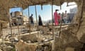 A view of the heavily damaged al-Awda school following an Israeli attack on 10 July 2024.