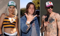 (From left) Gwen Stefani, Julian Casablancas and Pete Davidson.