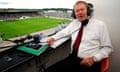 Mícheál Ó Muircheartaigh in the commentary box for a hurling final between Waterford and Limerick