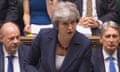 Theresa May speaking during prime minister’s questions