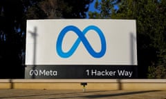 Meta's logo is seen on a sign at the company's headquarters in Menlo Park, California.