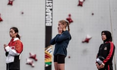 Ola Kalucka on the podium after winning the finals in Budapest