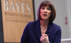 Shadow chancellor Rachel Reeves gives a speech at the Mais lecture held at the Bayes Business School, at the City University of London. 