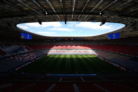 A view inside the Munich Football Arena before the opening ceremony.