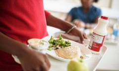 Students in a cafeteria