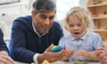 Rishi Sunak during a visit to a primary school in Romsey, Hampshire.