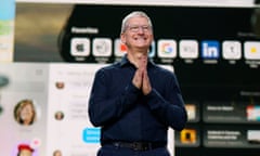 Apple CEO Tim Cook at the 2020 Apple worldwide developers’ conference.