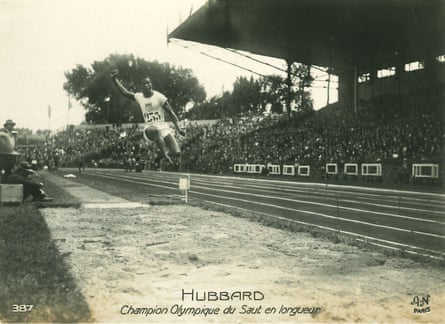 A postcard of William DeHart Hubbard, 1924 Olympic long jump champion, unrecorded photographer.