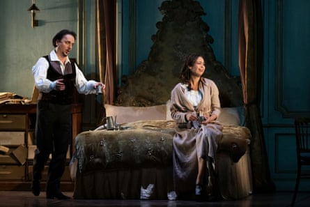 Villainous … Artur Ruciński as Enrico, with Sierra as Lucia.