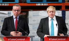 Michael Gove and Boris Johnson on the Vote Leave campaign trail on 6 June 2016.