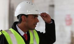 Rishi Sunak at a construction site in Hartlepool, April 2021