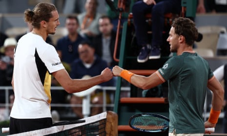 A fist pump rather than a handshake for Zverev and Ruud