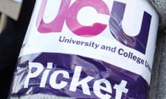 UCU armband on a picket's arm