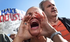 Protesters outside the Goldman Sachs building.