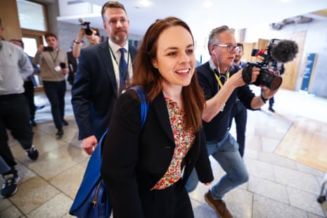 Kate Forbes arriving at the Scottish parliament today.