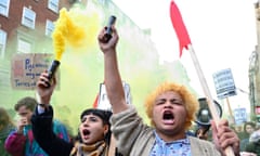 Tuition fees protest<br>Students during a protest calling for the abolition of tuition fees and an end to student debt on Whitehall, London. PRESS ASSOCIATION Photo. Picture date: Wednesday November 4, 2015. The focus of the rally is against plans to scrap maintenance grants and replace them with loans, which critics are warning will plunge the poorest students into thousands of pounds of extra debt. See PA story PROTEST Students. Photo credit should read: Dominic Lipinski /PA Wire