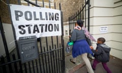 Polling station in New Cross, London