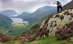 Looking down on Buttermere on the route of rambler Alfred Wainwright’s favourite walk to Hay Stacks in the Lake District.