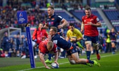 Munster’s Keith Earls scored his second try against Edinburgh.