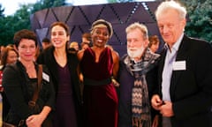 Man Booker Shortlist Party, Serpentine Gallery, London, UK 13 Sep 2017<br>Mandatory Credit: Photo by A Davidson/SHM/REX/Shutterstock (9058040s)
Judges Sarah Hall, Lila Azam Zanganeh, Baroness Lola Young, Tom Phillips and Colin Thubron
Man Booker Shortlist Party, Serpentine Gallery, London, UK 13 Sep 2017