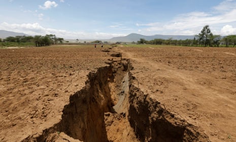 A large chasm that appeared in Kenya’s Rift Valley.