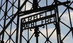 The entrance gate of the former Nazi concentration camp in Dachau, near Munich