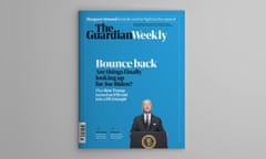 Blank 3D illustration brochure or magazine isolated on gray.<br>19 August Guardian Weekly