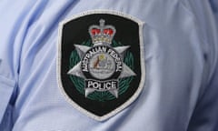 A general view of the Australian Federal Police badge September 30, 2014 in Melbourne, Australia.