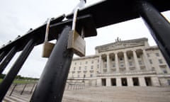 (FILES) This file photo taken on June 29, 2017 shows a view of Stormont castle, seat of the Northern Ireland assembly in Belfast on June 29, 2017. Lawmakers in Britain voted to impose a budget on Northern Ireland on November 13, 2017, in a move seen as a step towards taking direct rule of the semi-autonomous province, which has been deadlocked for months by a dispute between nationalists and unionists. / AFP PHOTO / Paul FAITHPAUL FAITH/AFP/Getty Images