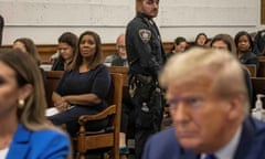 Donald Trump in court in Manhattan in October.