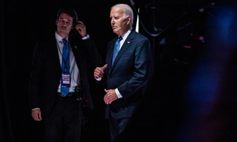 Joe Biden backstage before the debate against Donald Trump.