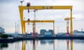 Samson and Goliath cranes at the Harland &amp; Wolff shipyard