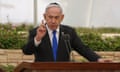 Benjamin Netanyahu<br>Israeli Prime Minister Benjamin Netanyahu speaks during a ceremony at the Nahalat Yitshak Cemetery in Tel Aviv, Israel, Tuesday, June 18, 2024. The ceremony marked the annual memorial for people killed in Israel’s Altalena affair -- a violent clash between rival Jewish forces that nearly pushed the newly independent Israel into civil war in 1948. (Shaul Golan/Pool Photo via AP)