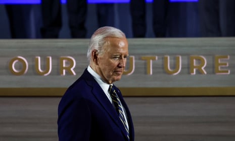 President Joe Biden attends a Nato event to commemorate the 75th anniversary of the alliance, in Washington, on Tuesday.