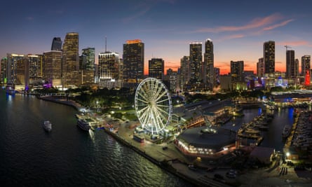 Brickell, Miami’s financial center, on the Biscayne Bay.