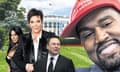 Kim Kardashian West, Kris Jenner, Elon Musk and Kanye West.
