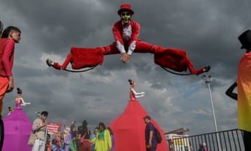 Performers at the annual Salsódromo parade in Cali, Colombia