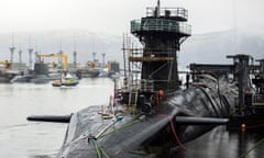 Defence Secretary visit to Faslane<br>Vanguard-class submarine HMS Vigilant (front right), one of the UK's four nuclear warhead-carrying submarines, with Astute-class submarines HMS Artful (back left) and HMS Astute (back 2nd left) at HM Naval Base Clyde, also known as Faslane, ahead of a visit by Defence Secretary Michael Fallon. PRESS ASSOCIATION Photo. Picture date: Wednesday January 20, 2016. See PA story DEFENCE Trident. Photo credit should read: Danny Lawson/PA Wire