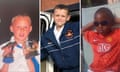 A composite of Cole Palmer, Phil Foden and Kobbie Mainoo when they were younger