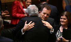 Mark Speakman congratulates Brad Hazzard