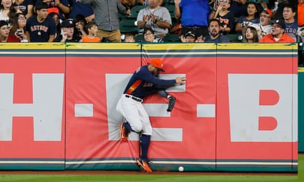 The Houston Astros hit a wall while playing the Texas Rangers this season.