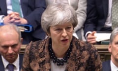 Theresa May making a statement to the House of Commons