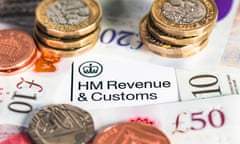 HMRC tax letter heading surrounded by UK currency