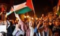 A protest in Rabat, Morocco, after the explosion at the hospital.