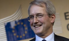 Owen Paterson outside the European Commission's headquarters in Brussels in October 2018.